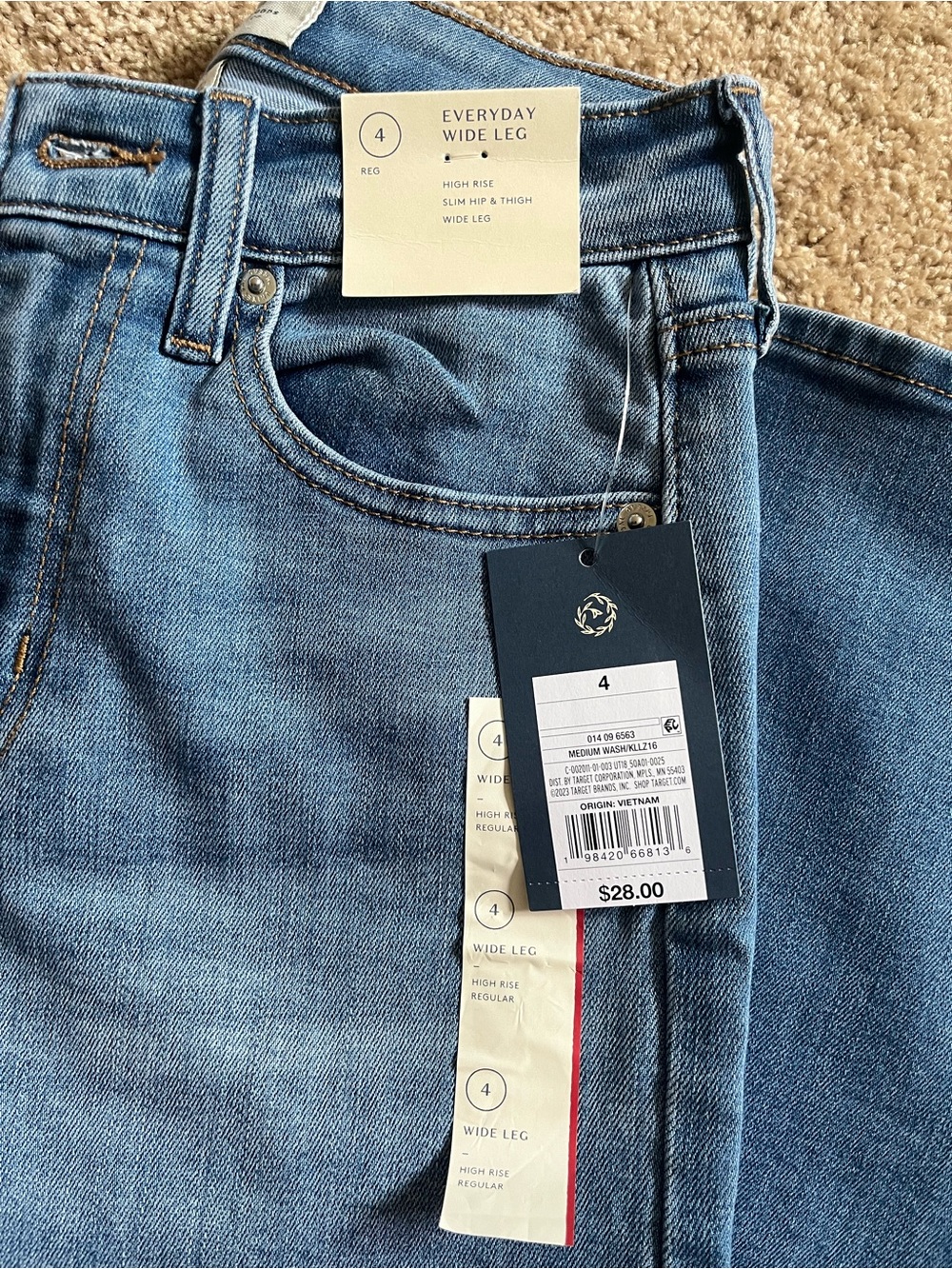 Universal Thread Everyday Wide Leg Jeans - Light Blue
